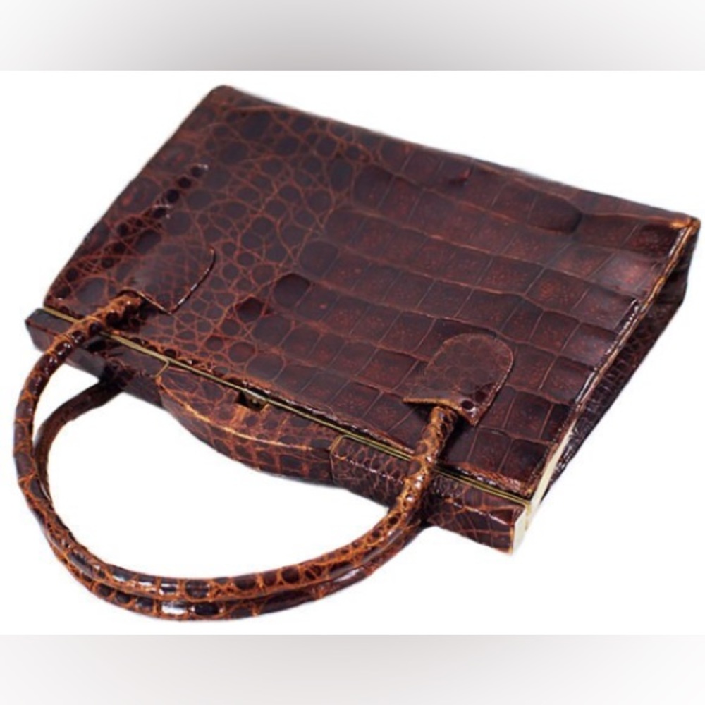 Vintage 40’s Alligator Skin Handbag